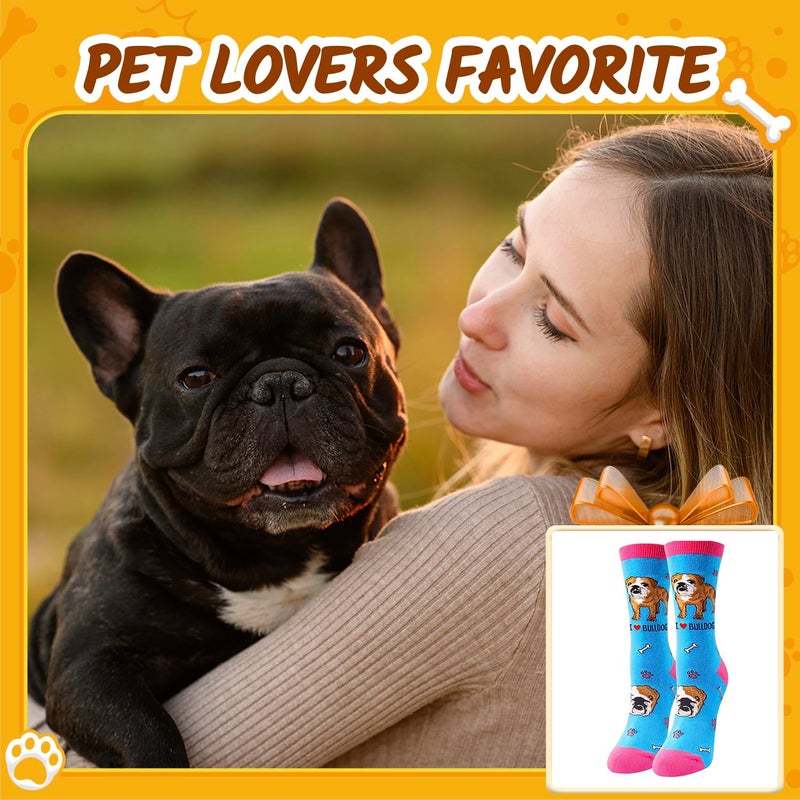 Happy Pop HAPPYPOP Funny English Bulldog Gifts - Women Pitbull Gifts, Funny English Bulldog Socks - Image 5